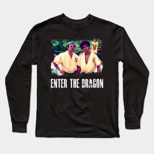 Enter the Elegance Bruce's Impact on Stylish  the Dragon on Wearable Canvas Long Sleeve T-Shirt